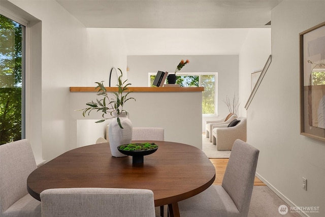 dining area with baseboards