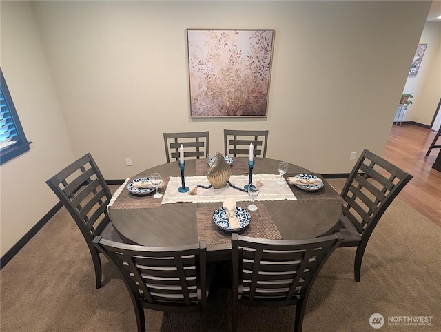 3447 Barry Pl, Mount Vernon, WA 98274 - dining area featuring baseboards and carpet floors