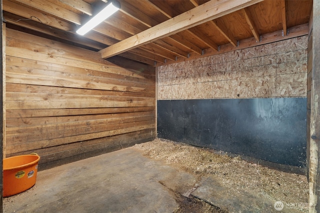 21803 NE Abernathy Rd, Yacolt, WA 98675 - unfinished below grade area with wooden walls
