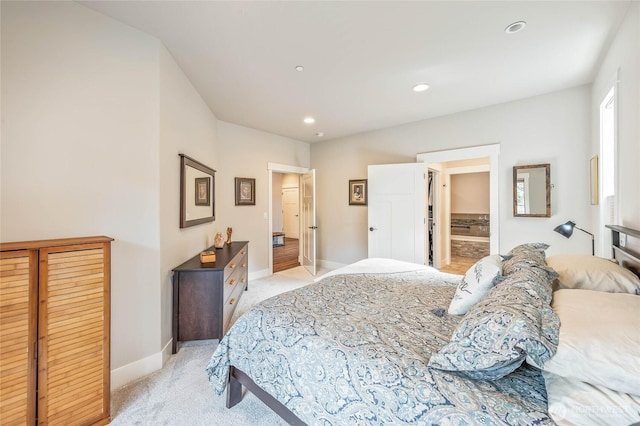411 19th St NE Unit 9, East Wenatchee, WA 98802 - bedroom featuring light colored carpet, baseboards, and recessed lighting