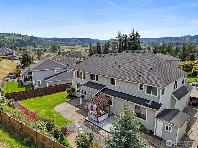 aerial perspective of suburban area
