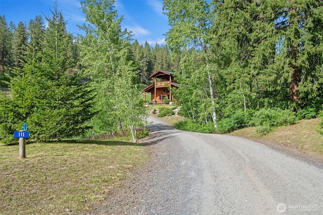 111 Connon Canyon Rd, Leavenworth, WA 98826 - view of dirt / gravel driveway featuring a forest view