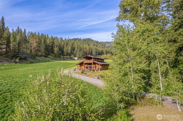 111 Connon Canyon Rd, Leavenworth, WA 98826 - view from above of property featuring a heavily wooded area