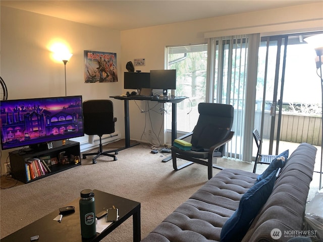 view of carpeted living room
