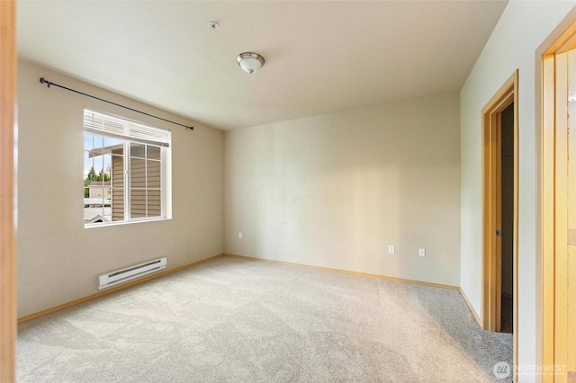 10109 186th St E Unit 249, Puyallup, WA 98371 - carpeted spare room with a baseboard radiator, baseboards, and a pendent fire sprinkler