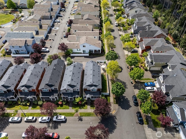 aerial view of residential area