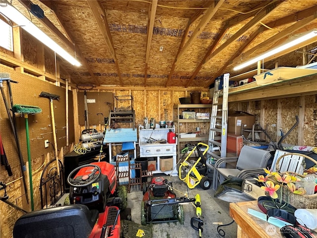 view of storage area