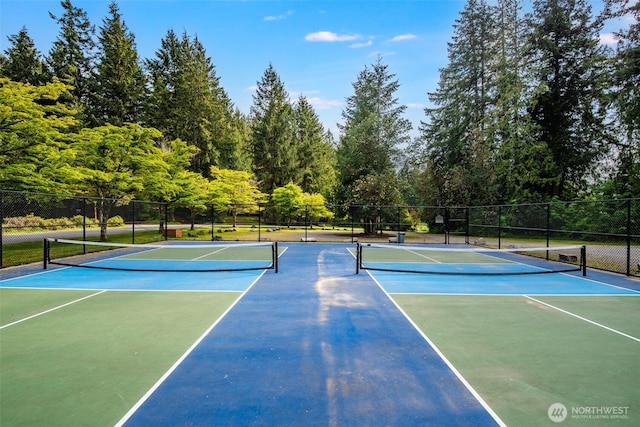 22513 Clearland Ln SE, Yelm, WA 98597 - view of tennis court with fence and community basketball court