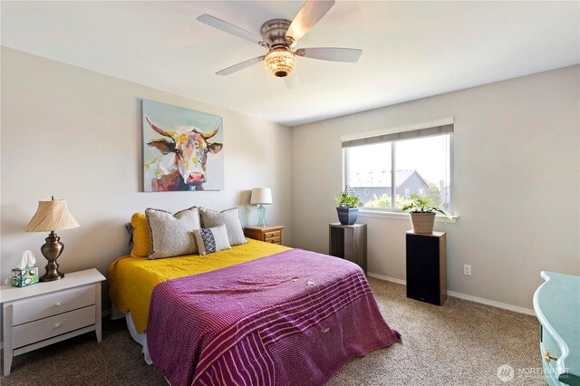 19424 E 26th Avenue Ct E, Spanaway, WA 98387 - carpeted bedroom with a ceiling fan and baseboards