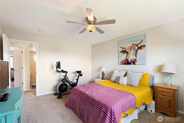 19424 E 26th Avenue Ct E, Spanaway, WA 98387 - carpeted bedroom featuring a ceiling fan and baseboards