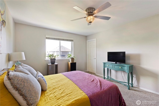 19424 E 26th Avenue Ct E, Spanaway, WA 98387 - carpeted bedroom with baseboards and ceiling fan