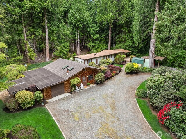15790 Agatewood Rd NE, Bainbridge Island, WA 98110 - view from above of property with a forest