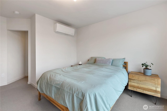 2273 14th Ave W, Seattle, WA 98119 - carpeted bedroom with an AC wall unit and baseboards