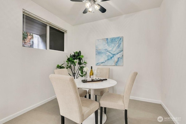 5286 236th Pl SE, Issaquah, WA 98029 - dining area featuring ceiling fan and baseboards