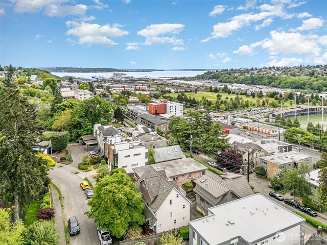drone / aerial view of a nearby body of water