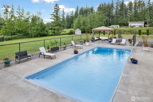 1835 E Smith Rd, Bellingham, WA 98226 - view of pool with a gazebo, a patio, and view of scattered trees
