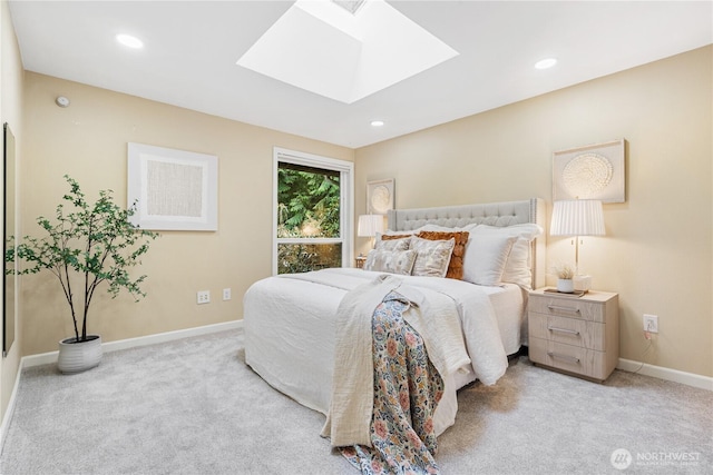 21016 NE 33rd Pl, Sammamish, WA 98074 - carpeted bedroom with a skylight, baseboards, and recessed lighting
