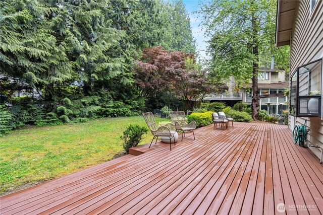 21016 NE 33rd Pl, Sammamish, WA 98074 - deck featuring a lawn