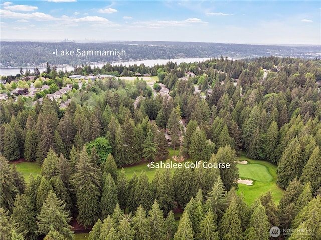 21016 NE 33rd Pl, Sammamish, WA 98074 - drone / aerial view of a golf course and a forest
