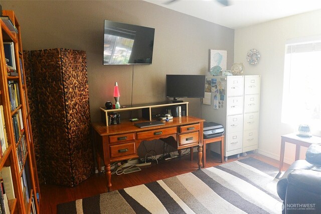 332 Rhododendron Dr, Sequim, WA 98382 - office with wood finished floors