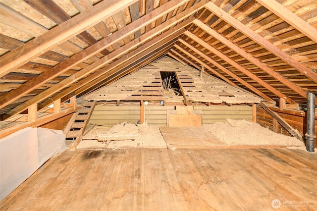 view of attic