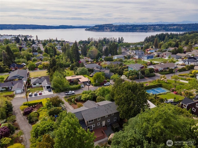 1533 S Sunset Dr, Tacoma, WA 98465 - aerial view of residential area featuring a nearby body of water