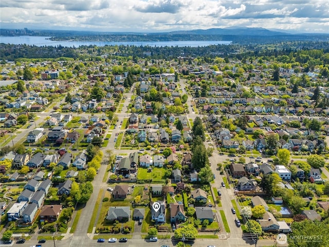 3112 13th Ave S, Seattle, WA 98144 - aerial view of residential area featuring a water and mountain view