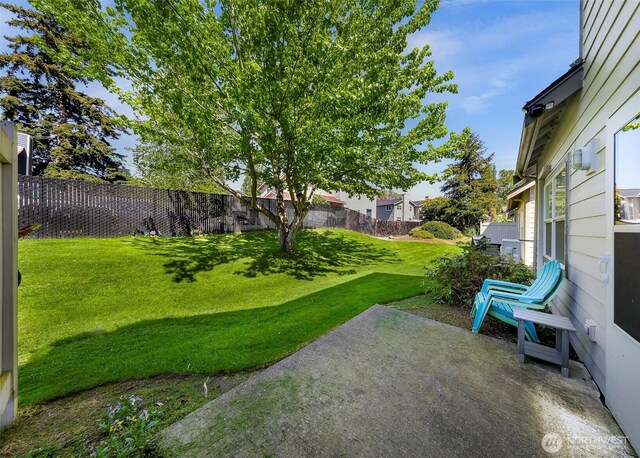 view of yard with a patio