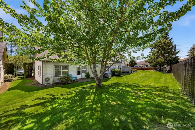 view of yard featuring ac unit
