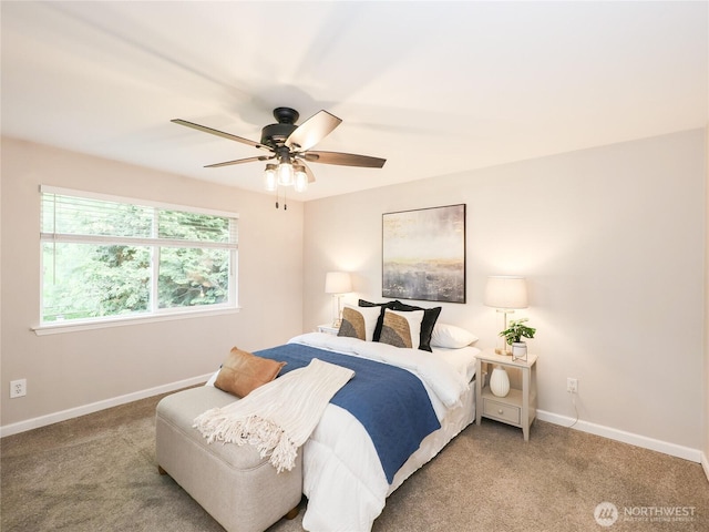 6723 50th Pl NE, Marysville, WA 98270 - carpeted bedroom with baseboards and a ceiling fan