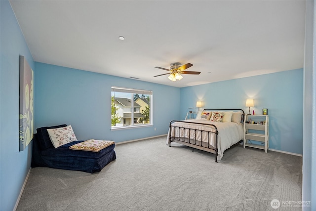 2758 Mcneil St, Dupont, WA 98327 - carpeted bedroom with baseboards and ceiling fan