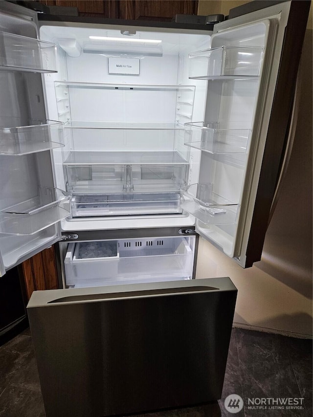 kitchen view of fridge