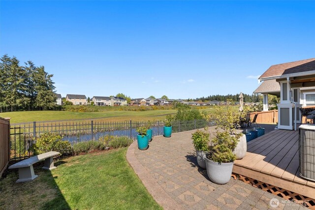 view of yard with a deck