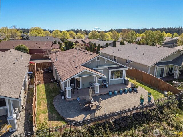 aerial perspective of suburban area