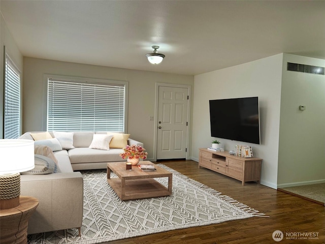 12504 S C St, Parkland, WA 98444 - living room with wood finished floors and baseboards