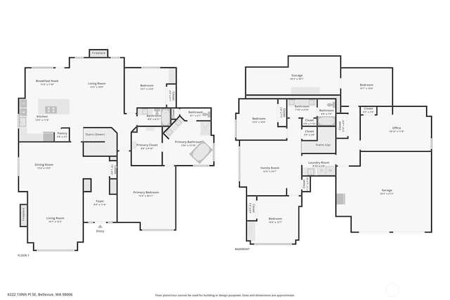 6222 139th Pl SE, Bellevue, WA 98006 - floor plan / room layout