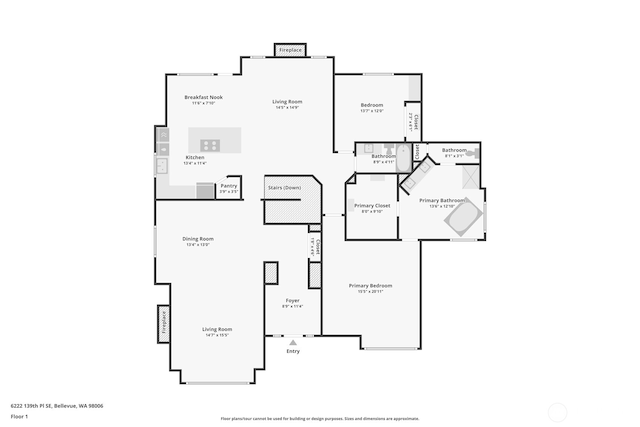 6222 139th Pl SE, Bellevue, WA 98006 - property floor plan