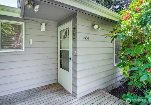 view of doorway to property