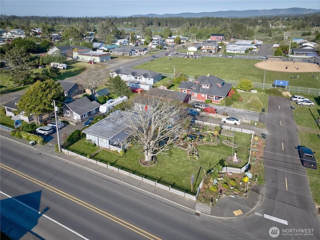 804 Pacific Ave N, Long Beach, WA 98631 - aerial view of property and surrounding area featuring nearby suburban area and mountains