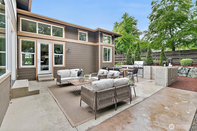 1038 Belfair Rd, Bellevue, WA 98004 - view of patio / terrace with an outdoor hangout area