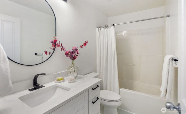 829 232nd Pl NE, Sammamish, WA 98074 - full bathroom featuring toilet, vanity, and shower / bath combination with curtain