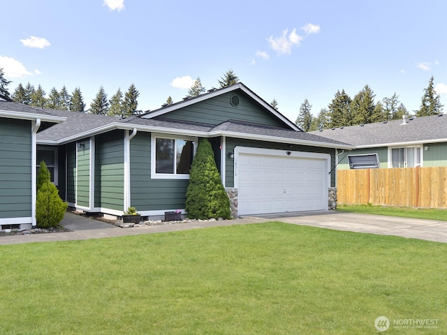 16312 72nd Ave E, Puyallup, WA 98375 - ranch-style house featuring concrete driveway, an attached garage, and roof with shingles