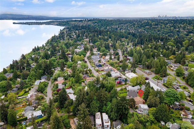 12013 Exeter Ave NE, Seattle, WA 98125 - aerial overview of property's location featuring a large body of water, a forest, and nearby suburban area