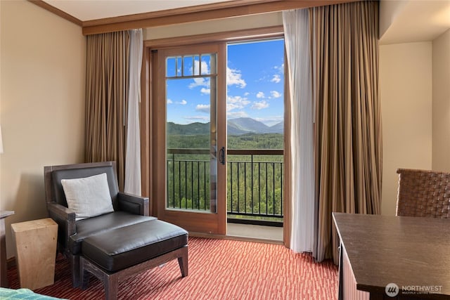 3600 Suncadia Trl Unit 2059, Cle Elum, WA 98922 - living area with light colored carpet and a mountain view