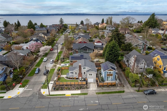 3202 NW 70th St, Seattle, WA 98117 - aerial perspective of suburban area featuring a nearby body of water