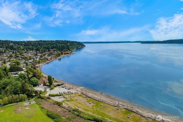 drone / aerial view of a nearby body of water