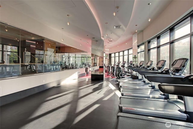 view of exercise room