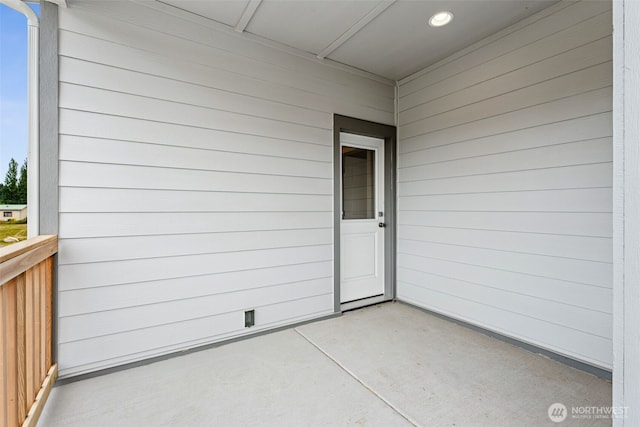 81 E Compass Ln, Allyn, WA 98524 - doorway to property with a patio area
