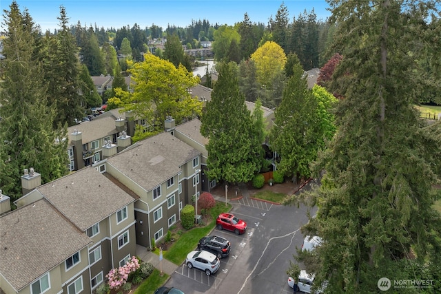 aerial view of residential area