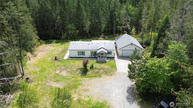 16037 Vail Loop Rd SE, Rainier, WA 98576 - aerial view of property and surrounding area with a heavily wooded area